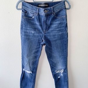 Express 00R Ankle Legging High Rise Blue